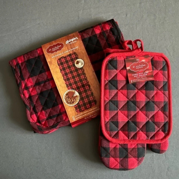 St. Nicholas Square Buffalo Check Set - Picture 1 of 9